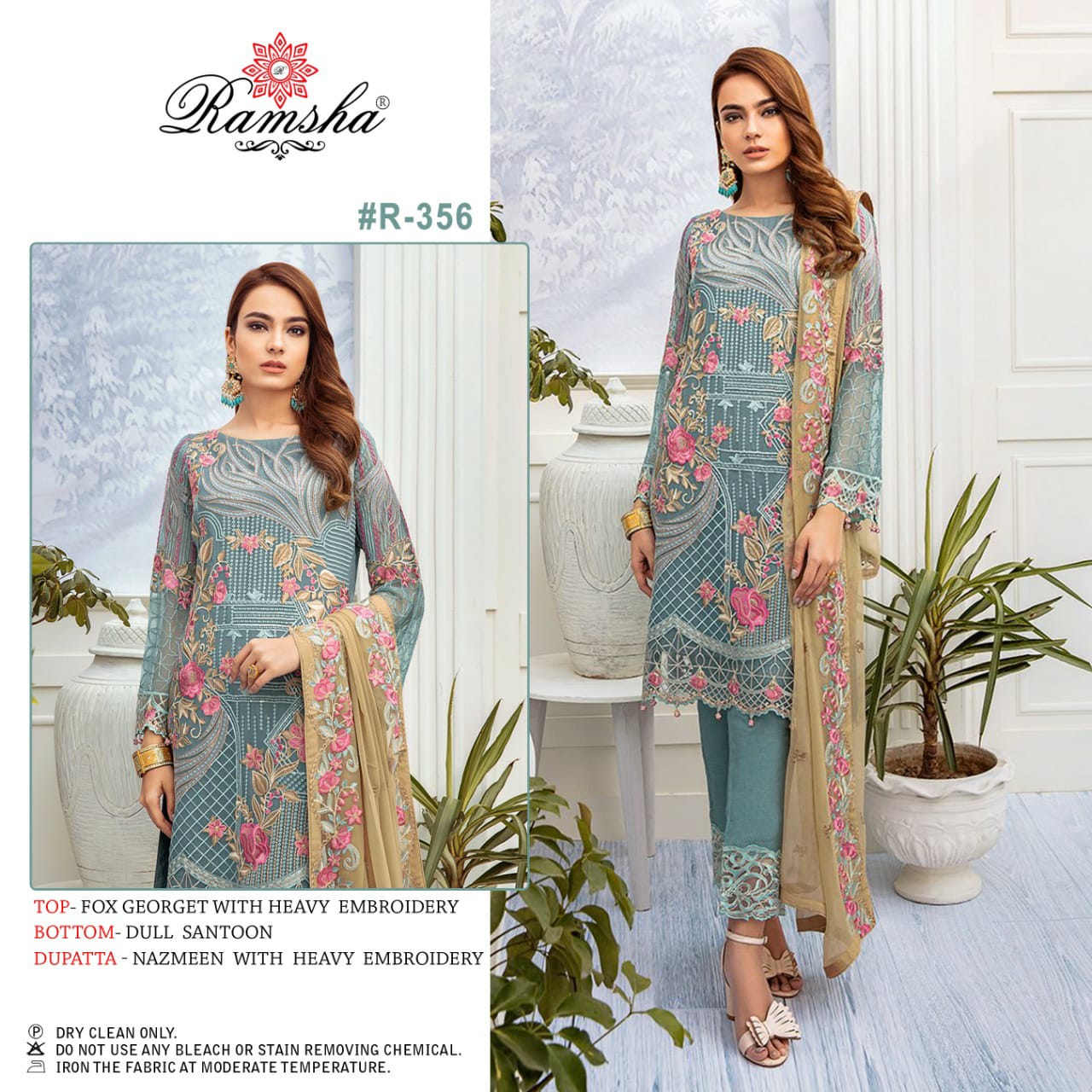 Ramsha Ramsha r-356 Salwar Kameez Georgget Singles