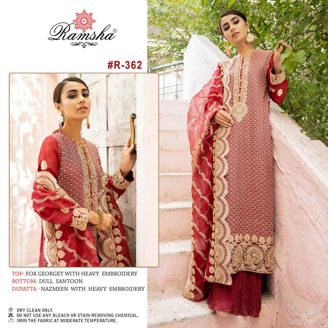 Ramsha ramsha vol 24 r 359 to r 362  Georgget gorgious look salwar suit catalog