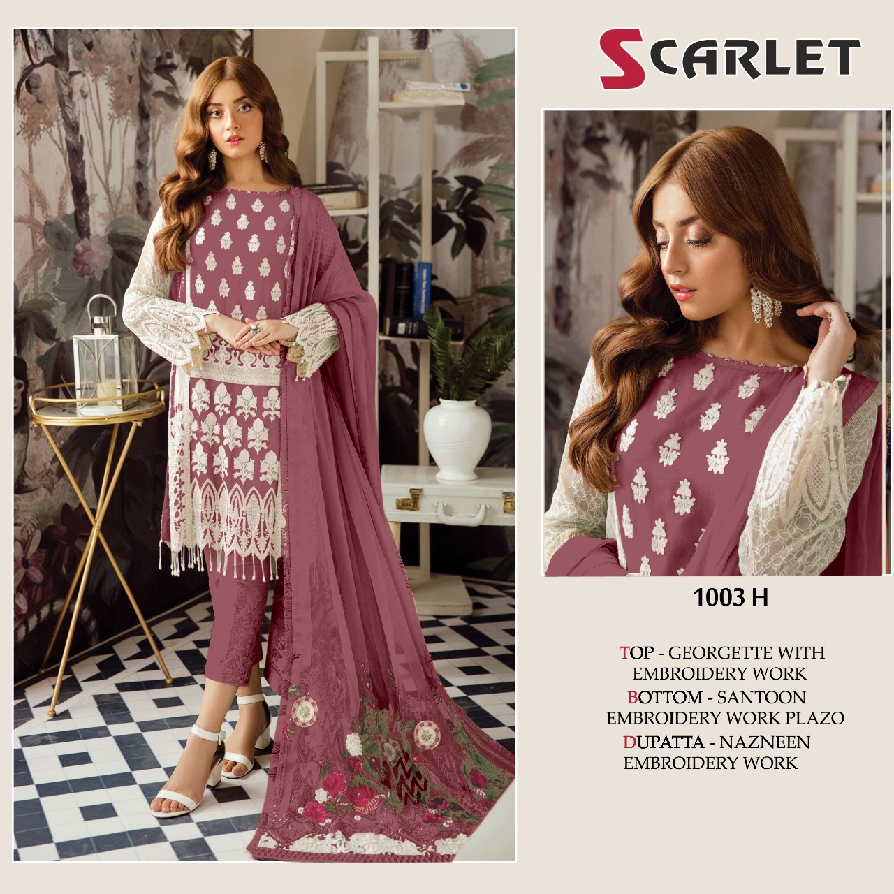 scarlet SCARLET  1003 H Salwar Kameez Georgget Singles