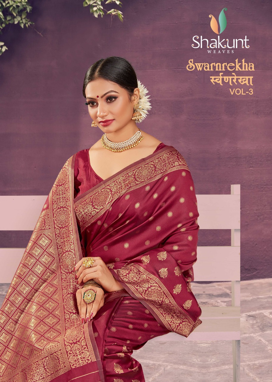 shakunt weaves swarnrekha vol 3 art silk regal look saree catalog