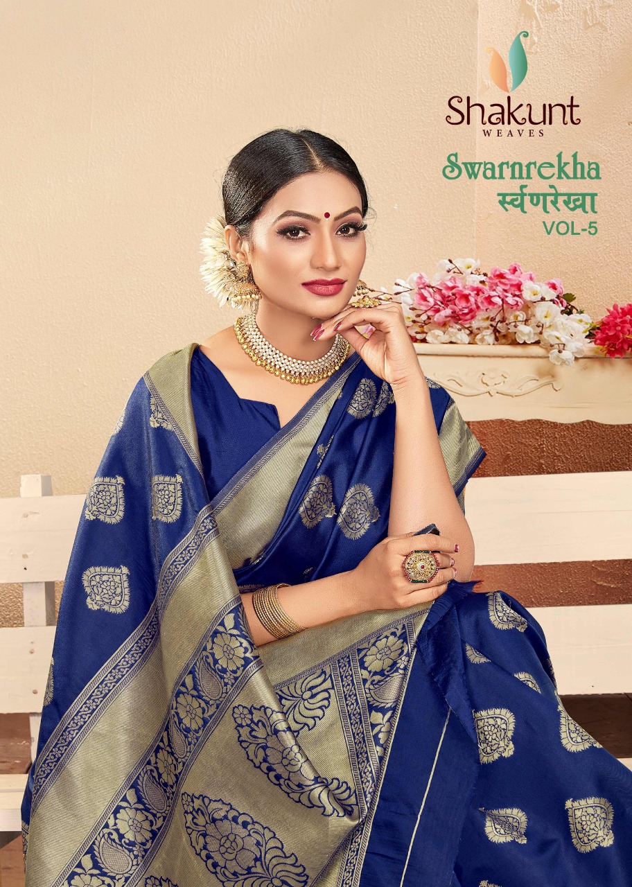 shakunt weaves swarnrekha vol 5 art silk elegant look saree catalog