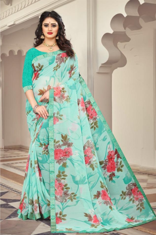 vivera lakshminath2 georgette gorgeous look saree catalog