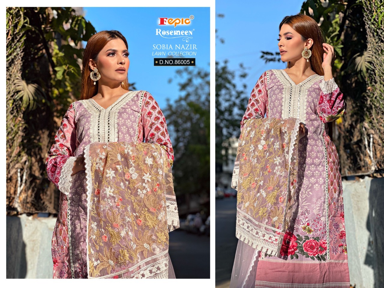 fepic sobia nazir 86005 cotton cambric regal look salwar suit single