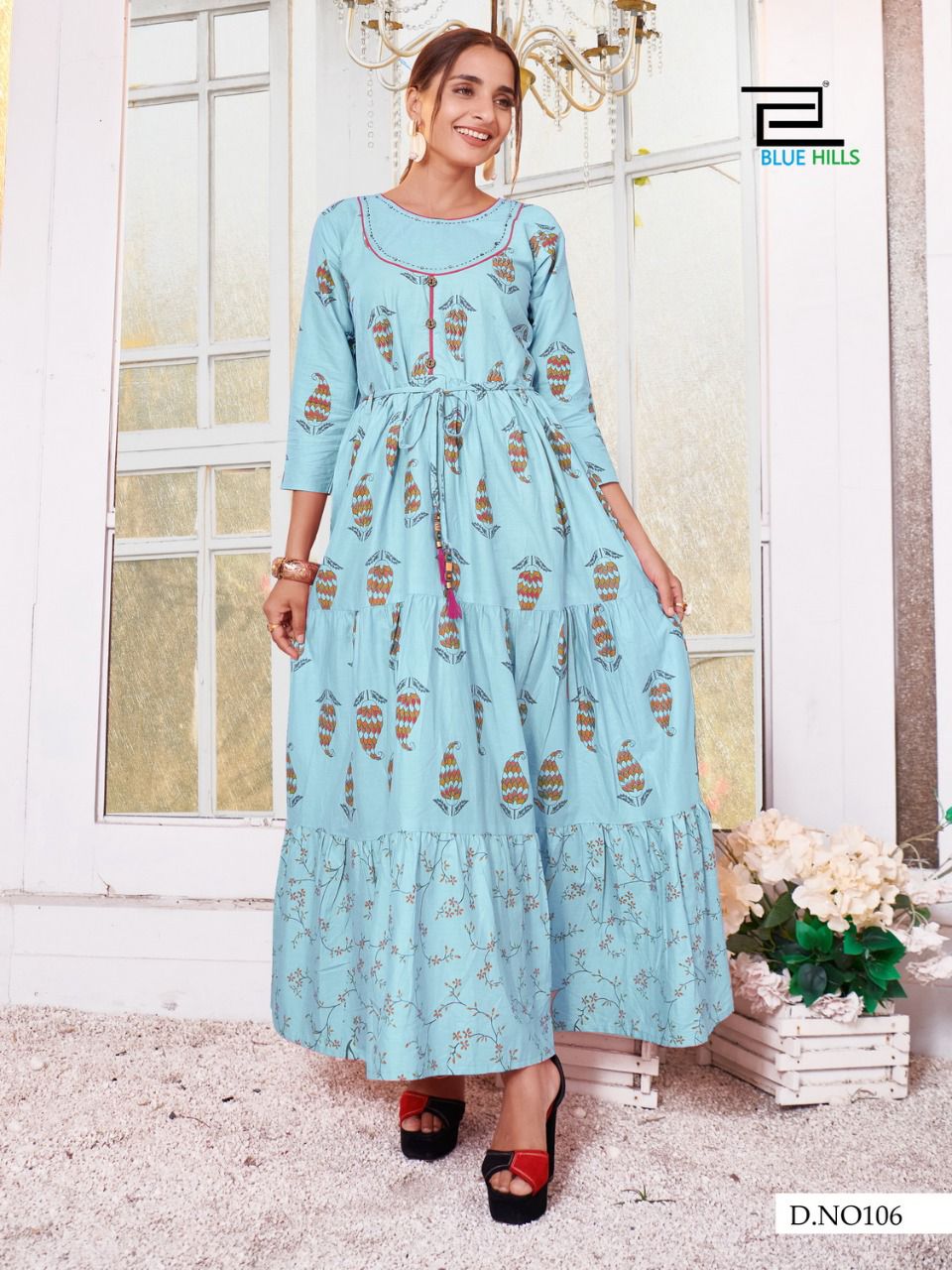 blue hills trend 4 you cotton new and modern style long gown catalog