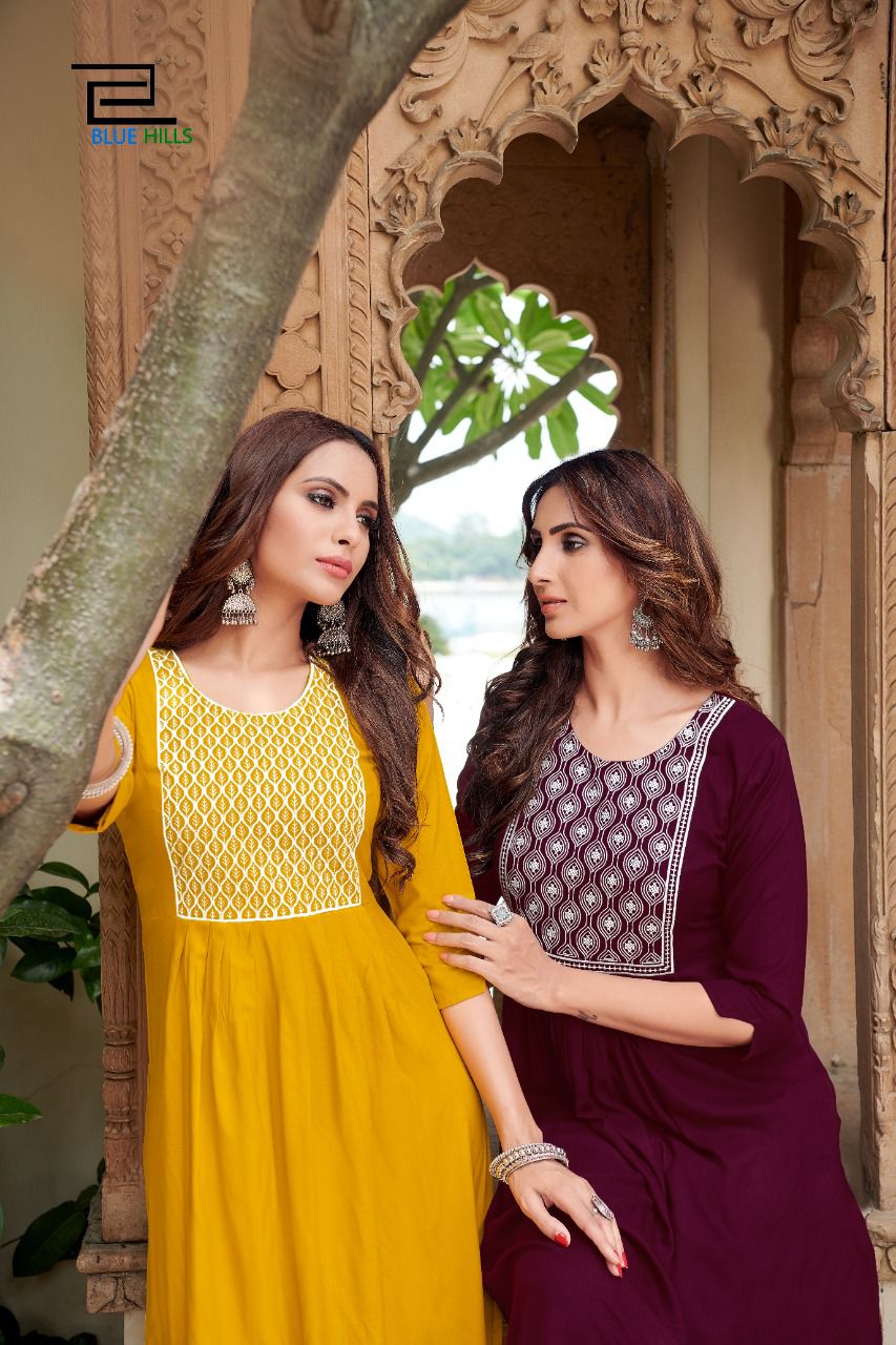 bluehills miss india vol 5 rayon graceful look kurti catalog