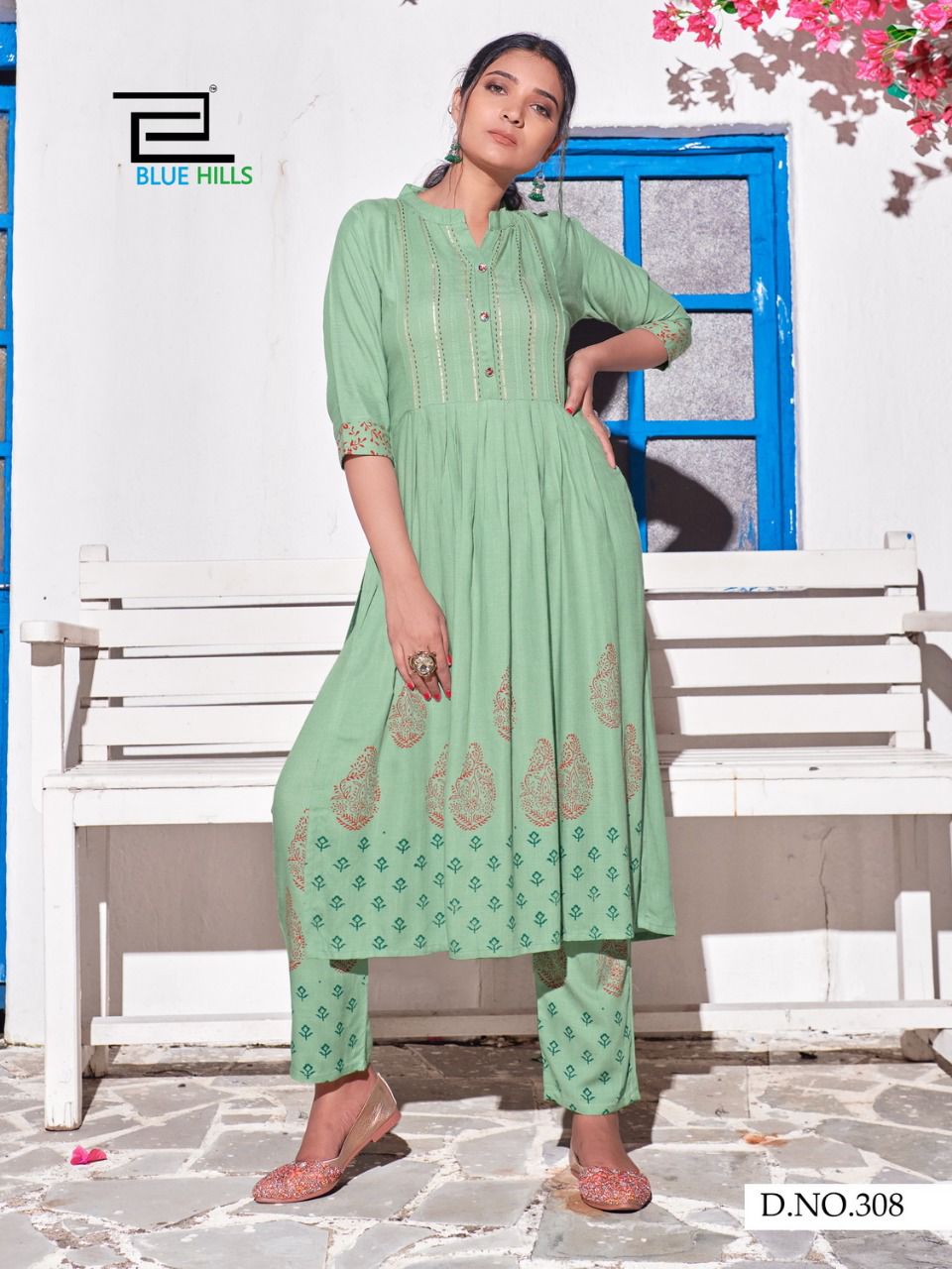 bluehills purple vol 3 rayon classic trendy look kurti with pant catalog