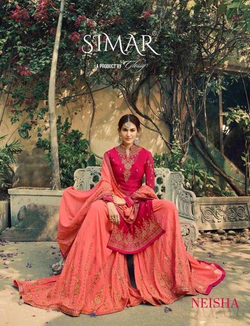 glossy d no 5040 5047 satin gorgeous look salwar suit catalog