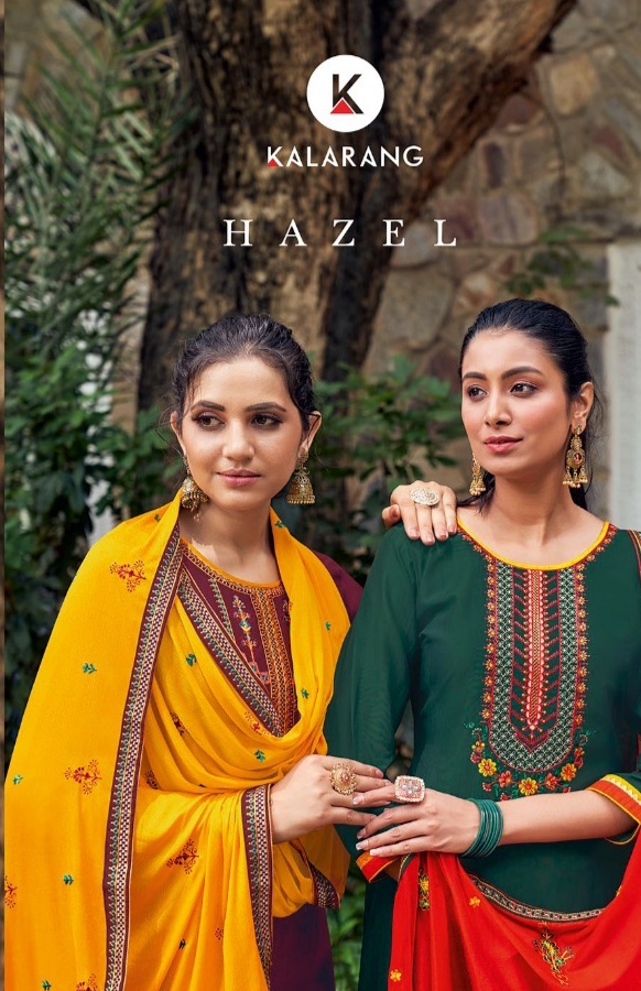 kalarang hazel chinon astonish look salwar suit catalog