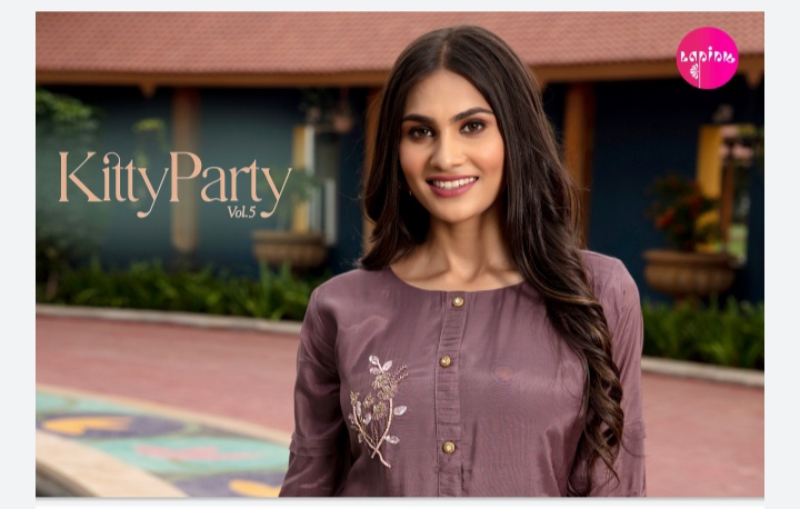 lapink kitty party vol 5 muslin decent look kurti catalog