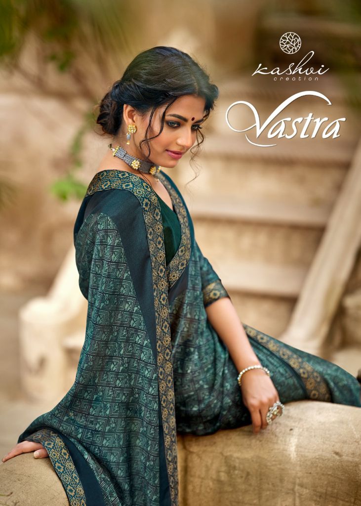 lt kashvi creation vastra moss exclusive print saree catalog