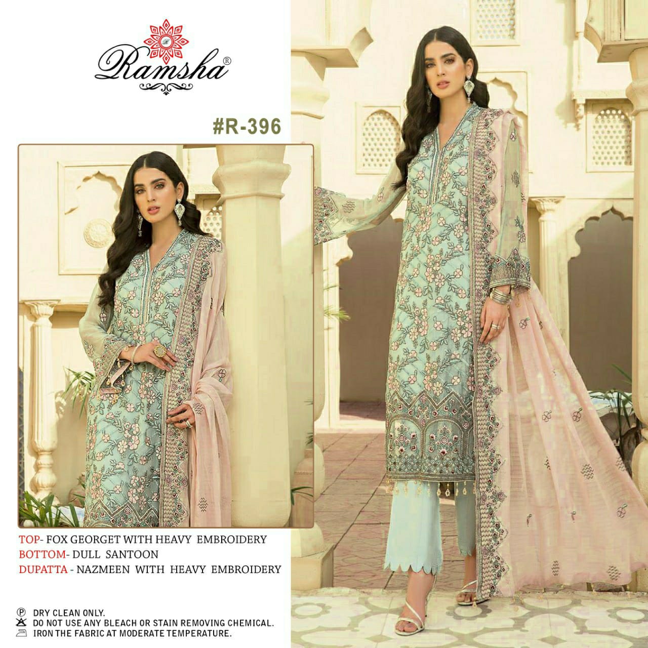 Ramsha RAMSHA R-396 Salwar Kameez Fox georgeete Singles