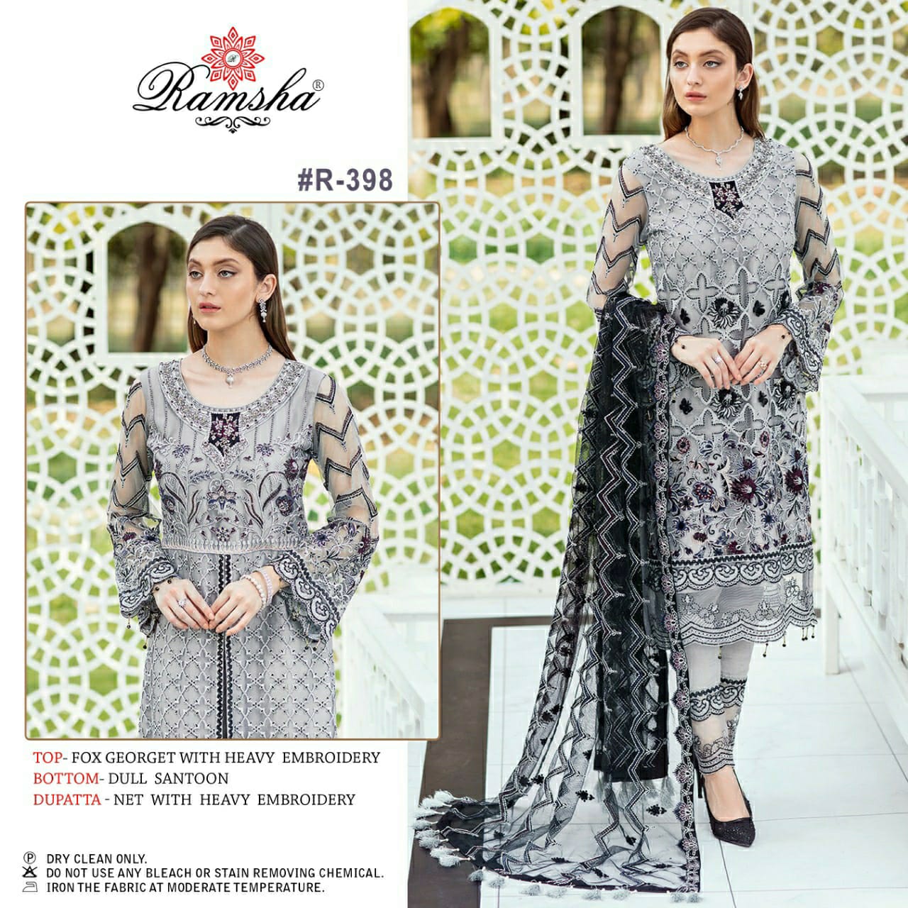 Ramsha RAMSHA R-398 Salwar Kameez Fox georgeete Singles