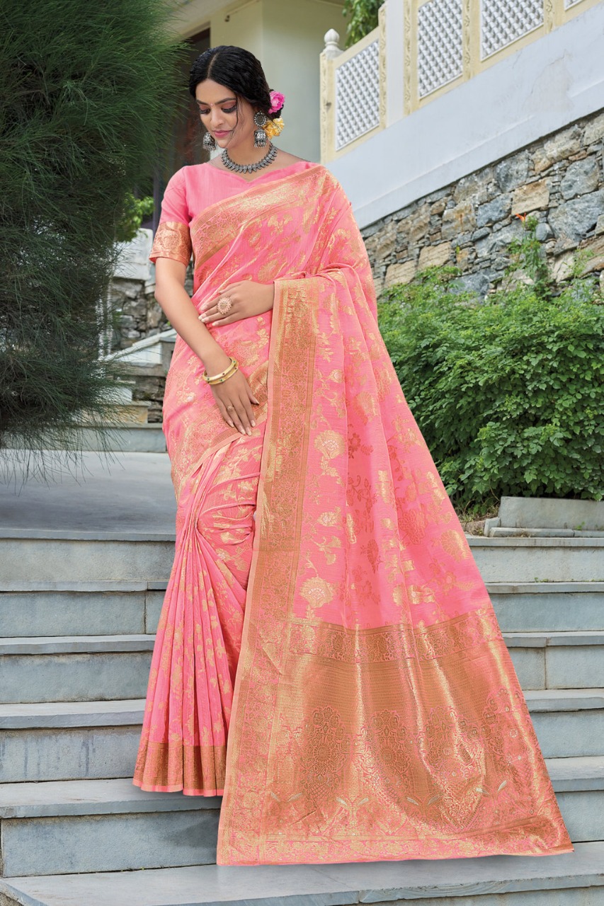 sangam prints avyukta linen attrective print saree catalog