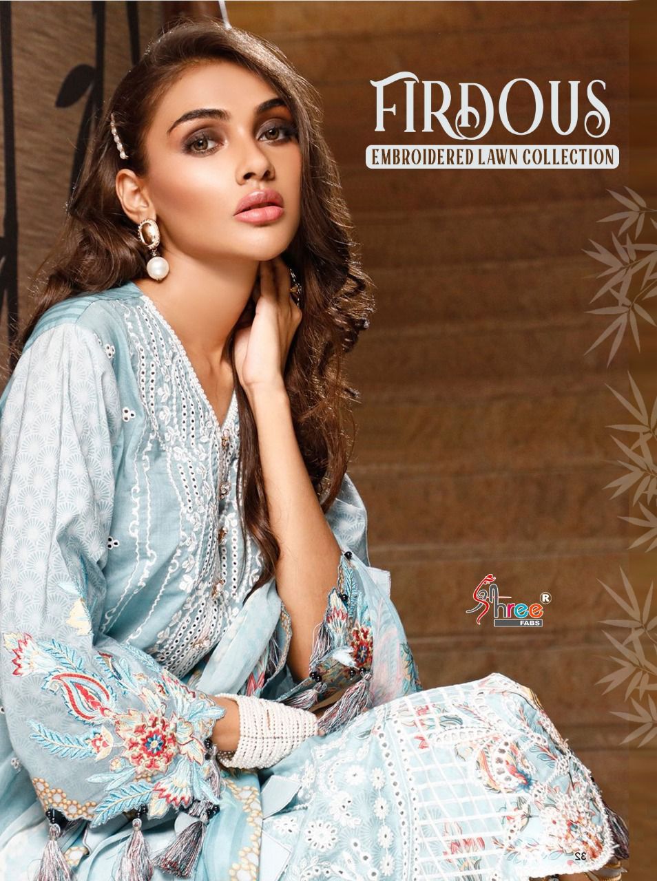 shree fab firdous embroidered lawn collection cotton authentic fabric salwar suit with cotton dupatta catalog