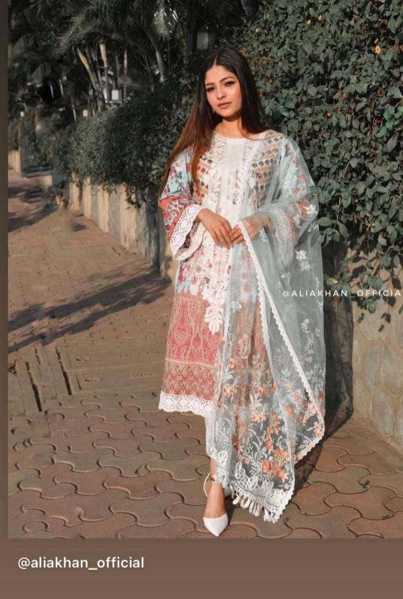 shree fab Sobia Nazir lawn collection 13601 pure lawn cotton innovative look salwar suit single