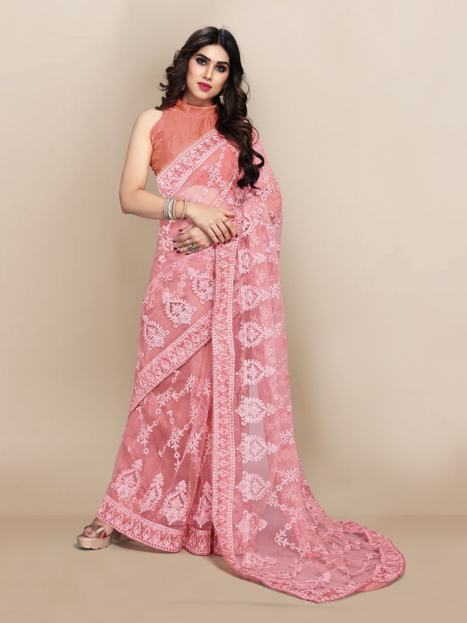 vivera international Dabangg 8 soft net gorgeous look saree catalog