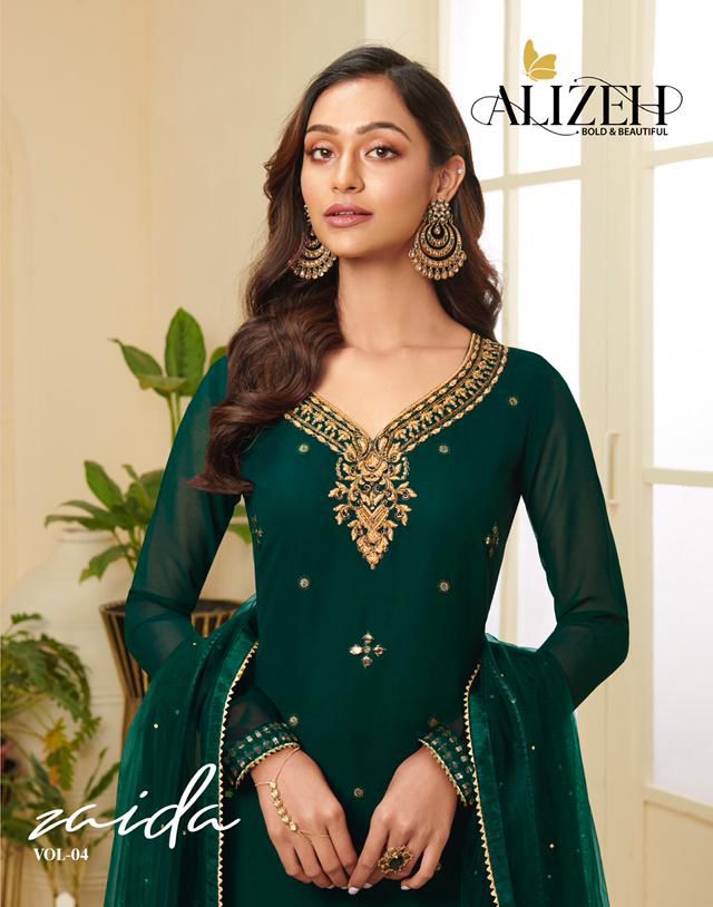 alizeh zaida vol 4 georgette astonishing look salwar suit catalog