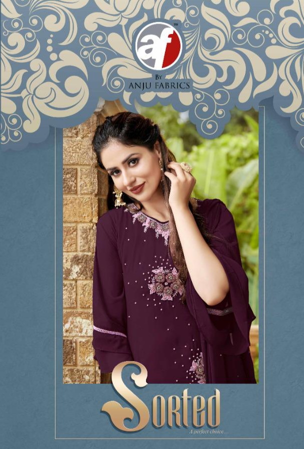 anju fabrics sorted jorjatt elegant top sharara and dupatta catalog