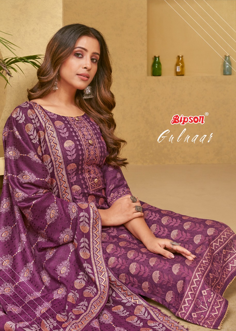 bipson gulnaar pashmina exclusive print salwar suit catalog