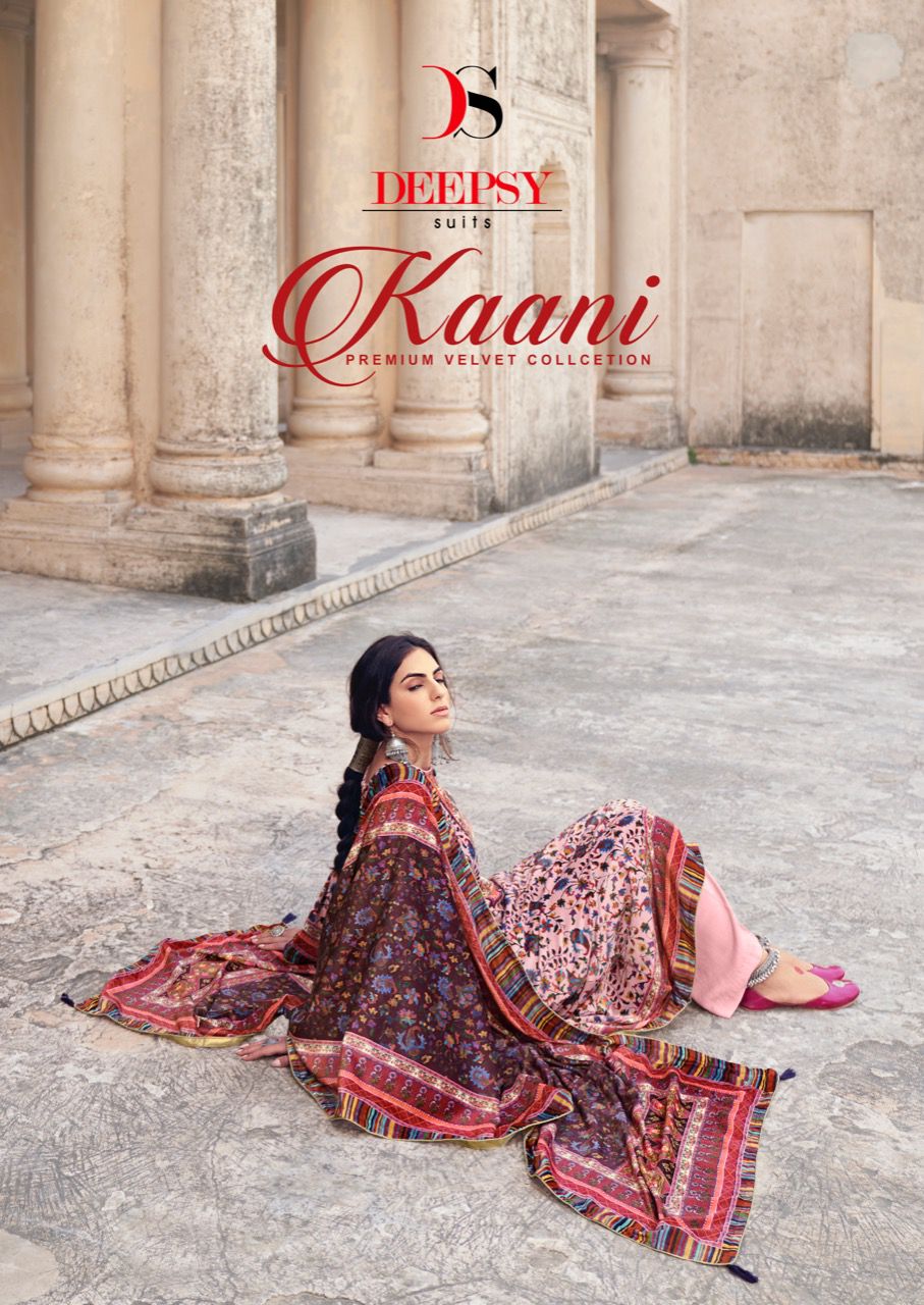 deepsy suit kaani velvet gorgeous look salwar suit catalog