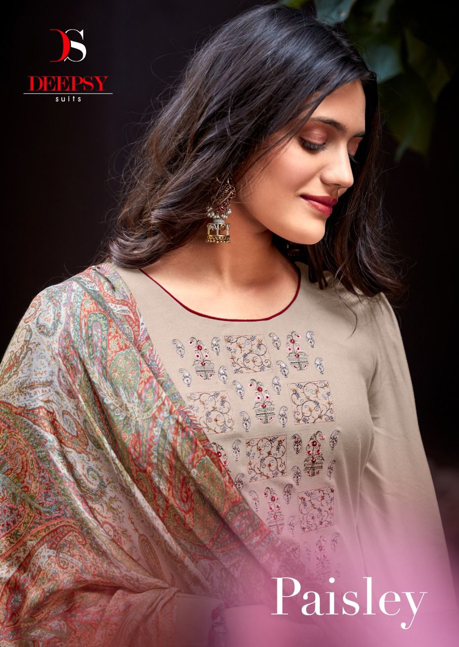 deepsy suit paisely viscose decent look salwar suit catalog