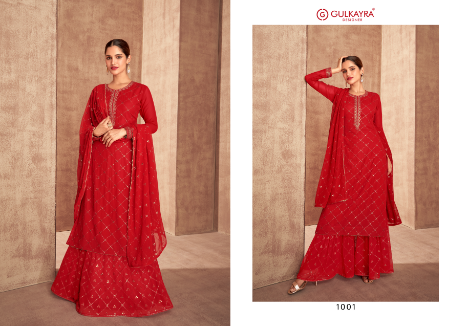 gulkayra designer karva special georgette festive  look salwar suit single