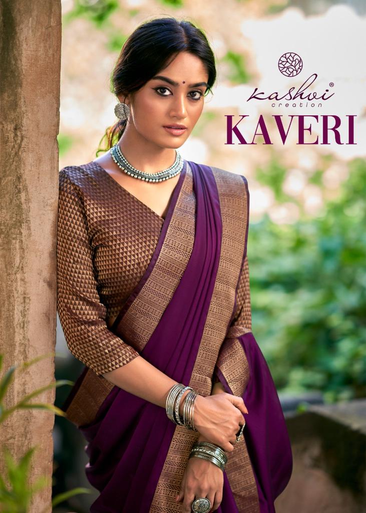 lt kashvi creation kaveri chiffon regal look saree catalog