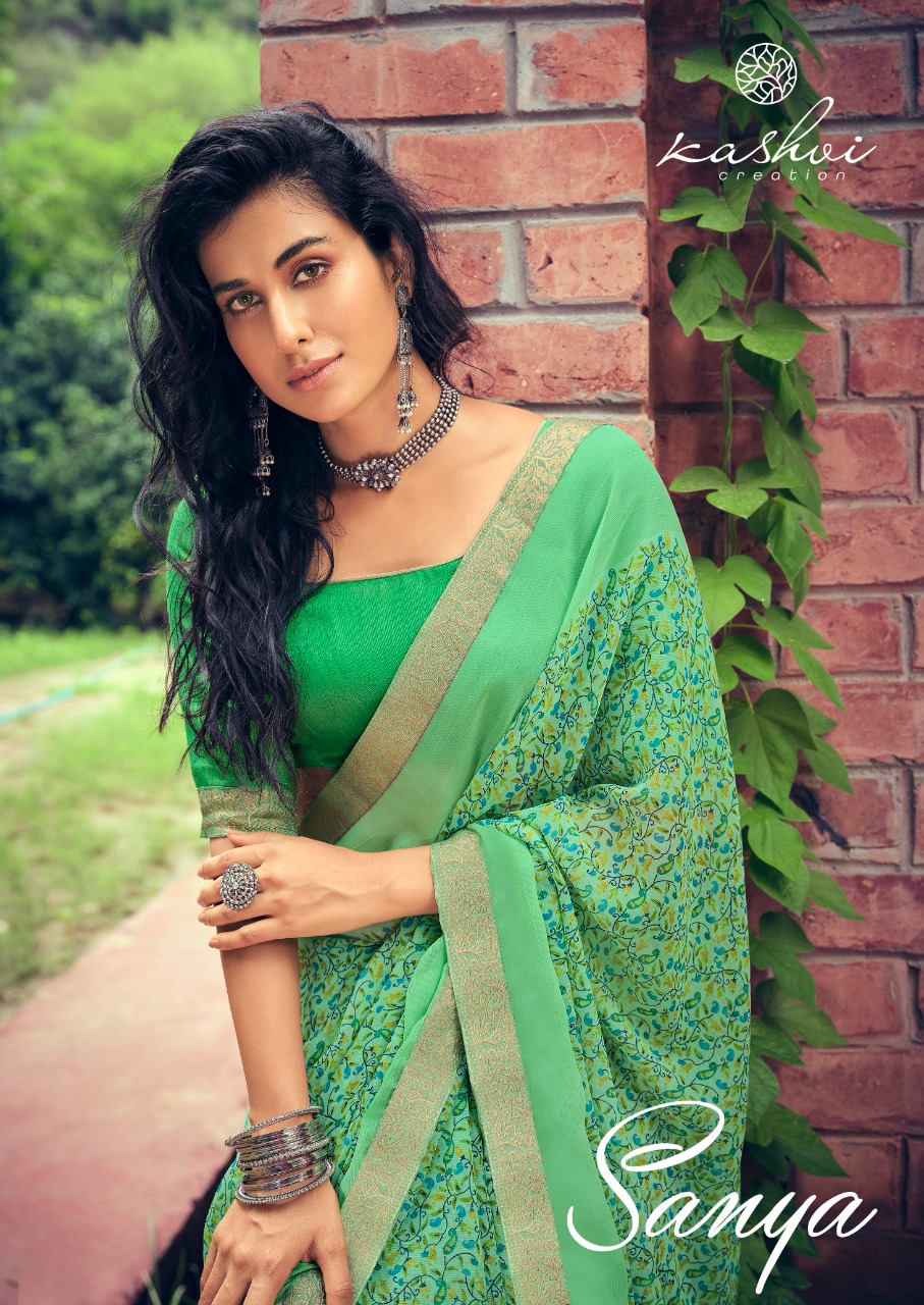 lt kashvi creation sanya shiffon exclusive print saree catalog