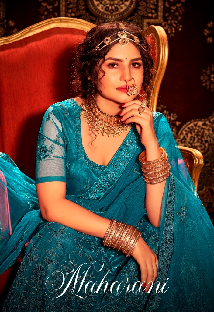 mrudangi maharani net satin elegant look lehngha catalog