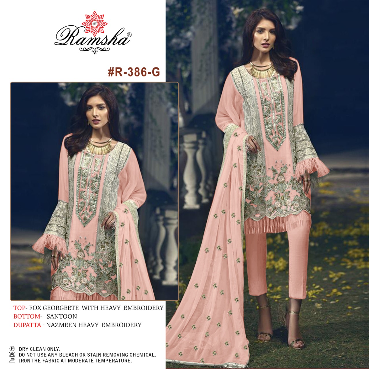 Ramsha RAMSHA R-386 G Salwar Kameez Georgget Singles