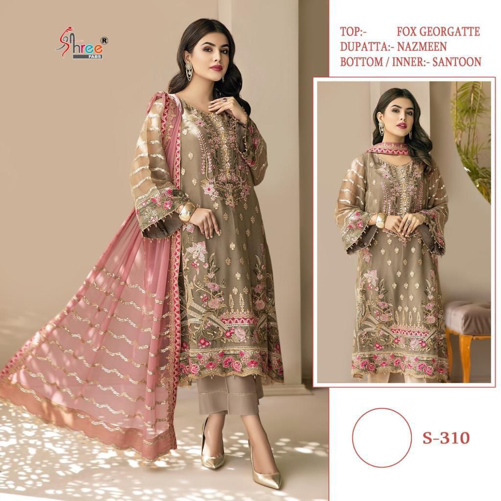 Shree Fabs 310 FOX GEORGATTE Salwar Suit  Single