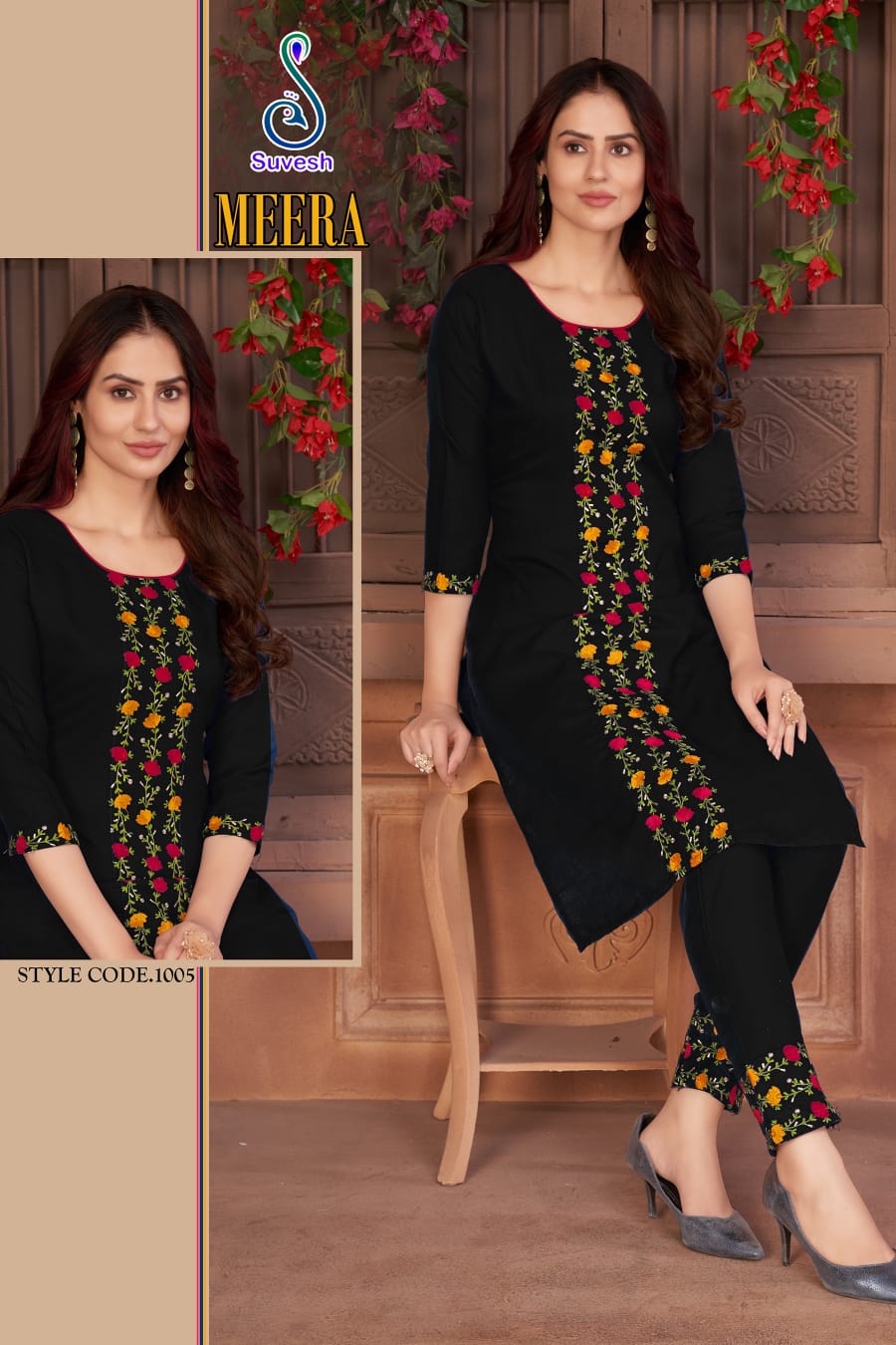 suvesh mira Rubby cotton innovative look kurti with pant catalog