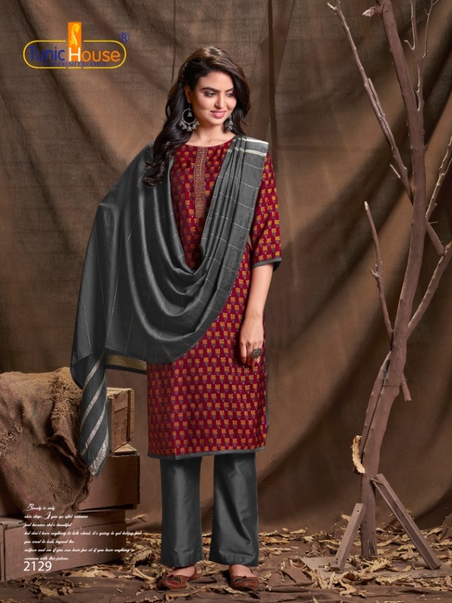 tunic house era dupatta vol 4 muslin silk exclusive fabric top bottom with dupatta catalog