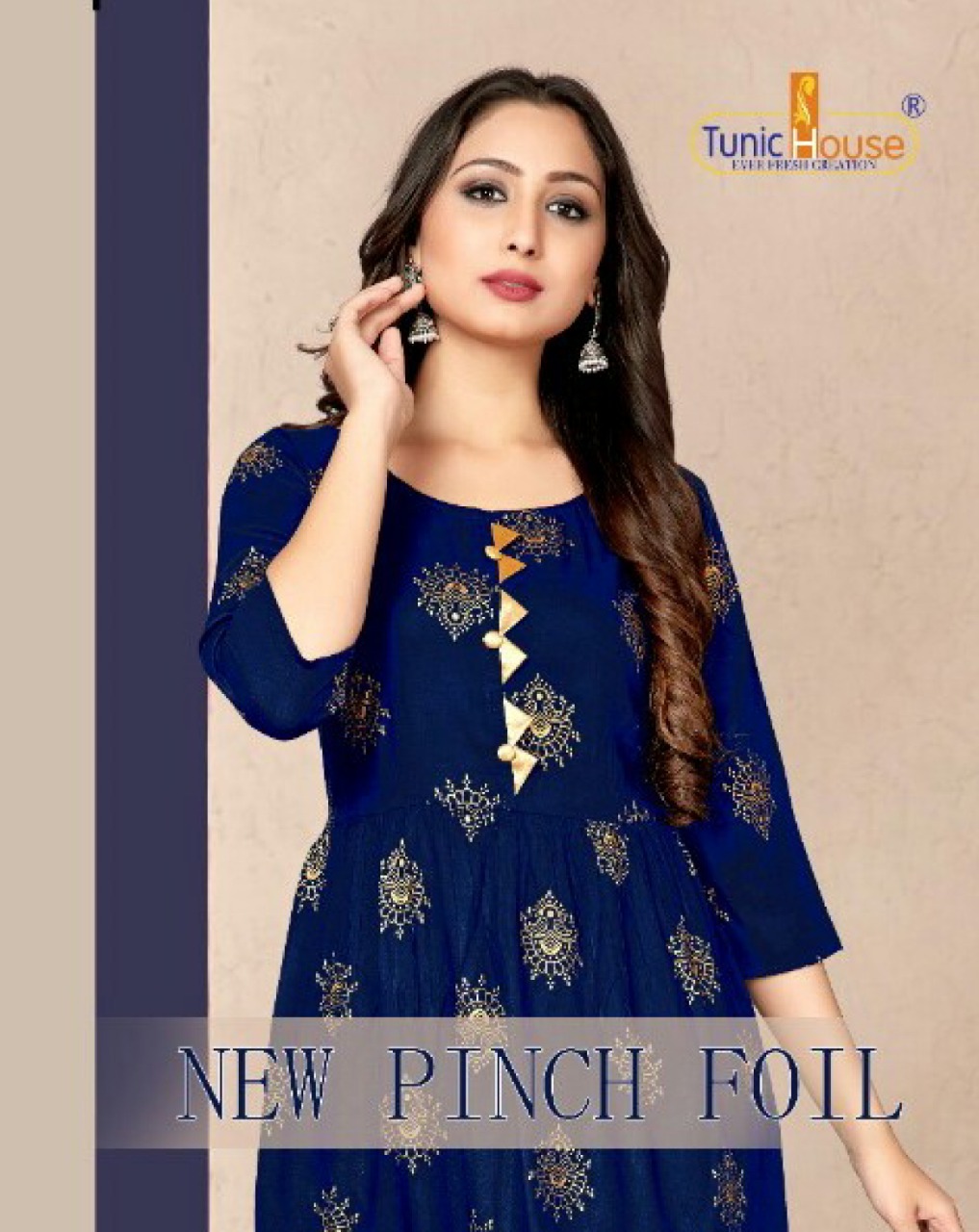 tunic house new pinch foil rayon affordable price kurti catalog