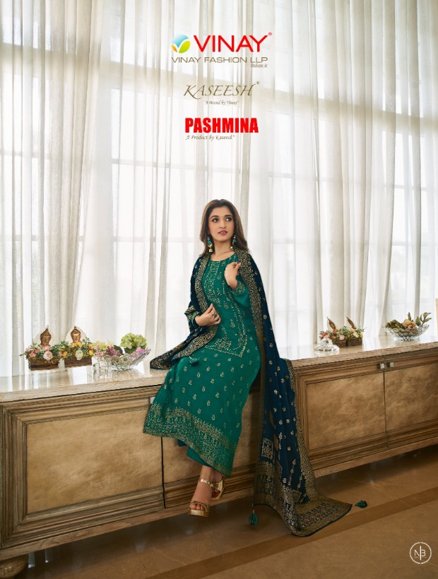 Vinay fashion kaseesh pashmina  viscose pashmina festive look salwar suit catalog