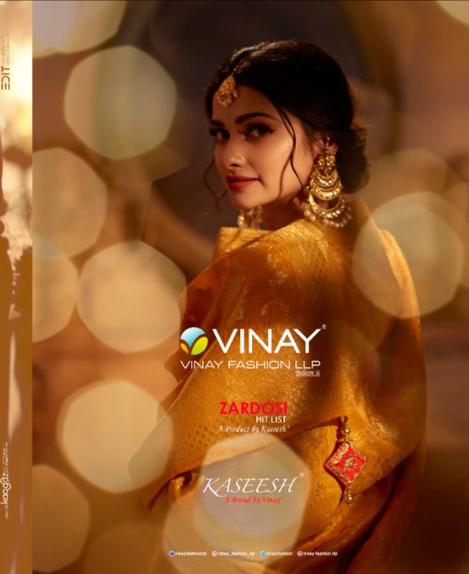 vinay fashion kaseesh zardosi hitlist dola jaquard decent embroidary look  salwar suit catalog