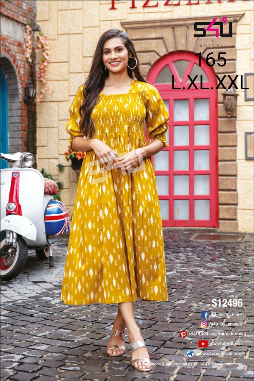 s4u d no 165 fancy regal look kurti size set catalog