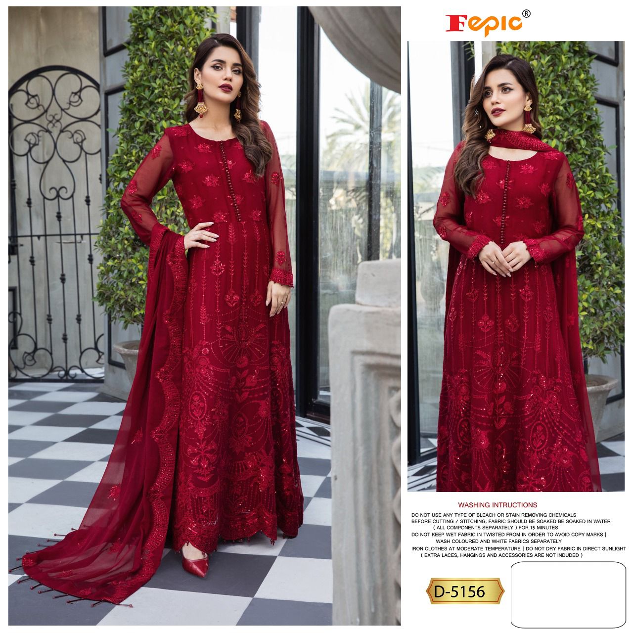 fapic rosemeen d 5156 georegette catchy look salwar suit single