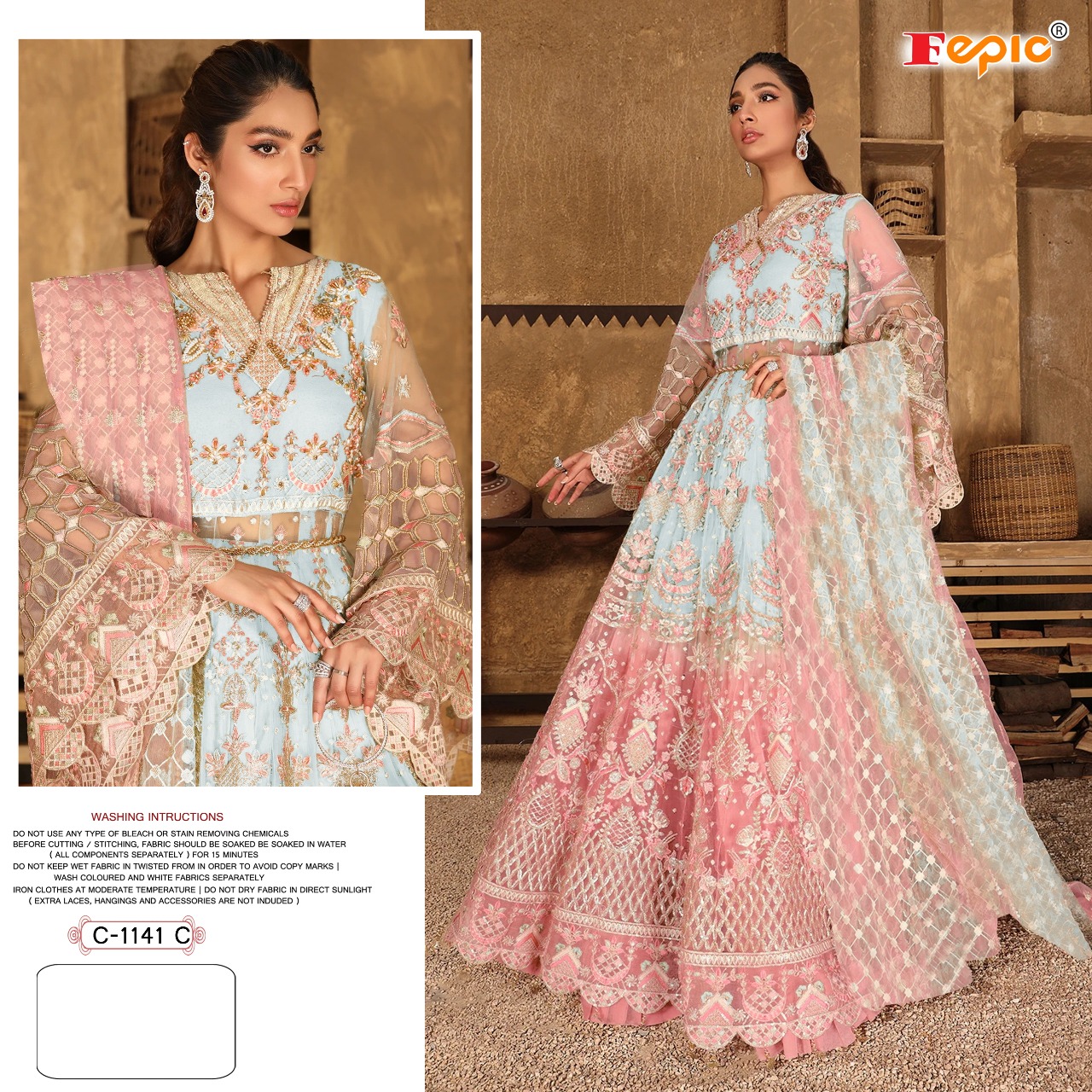 fepic rosemeen  c 1141 c net attractive salwar suit single