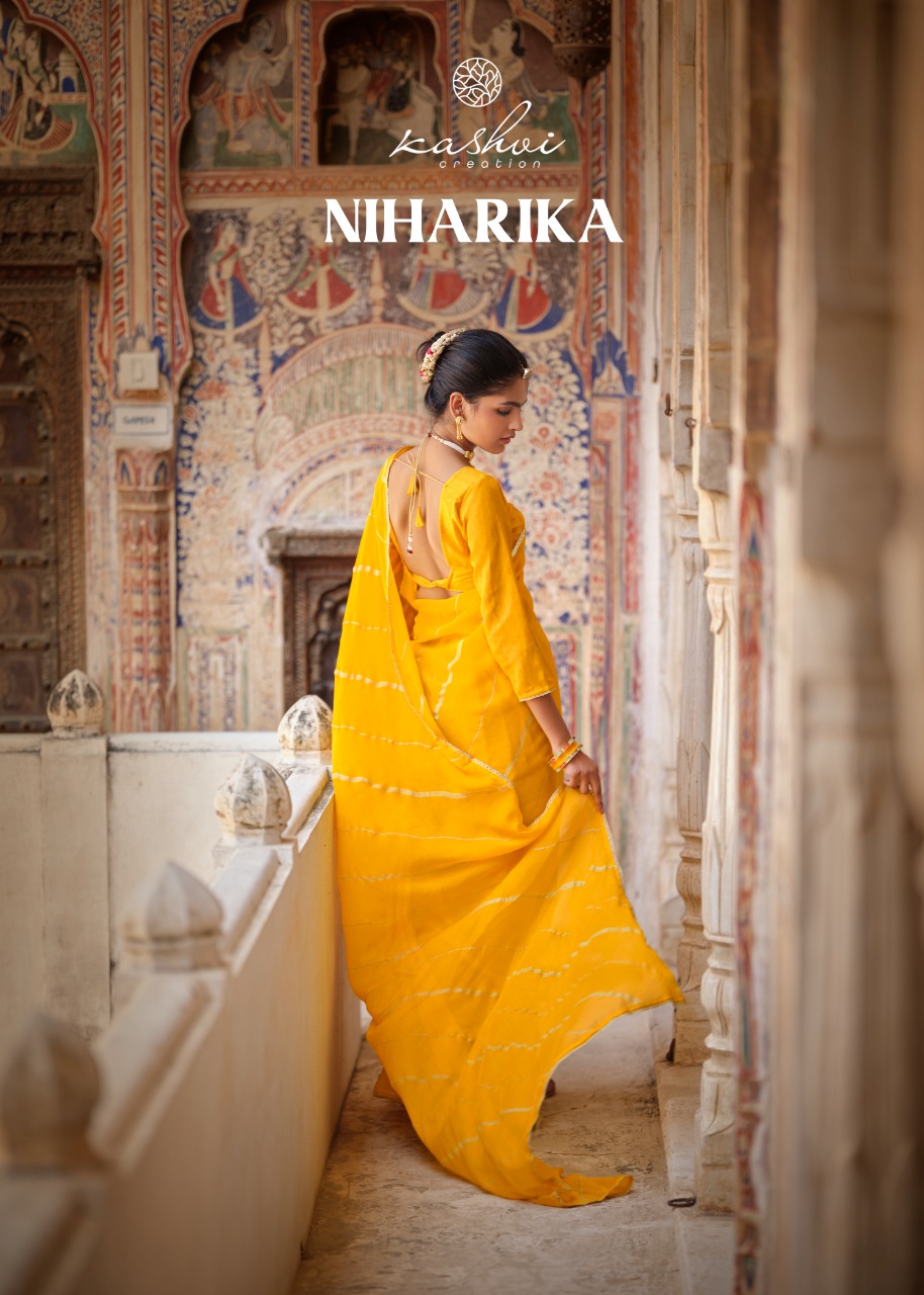 lt kashvi creation niharika chiffon beautiful  saree catalog