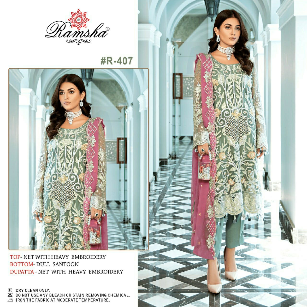 Ramsha ramsha r-407 Salwar Kameez Georgette Singles