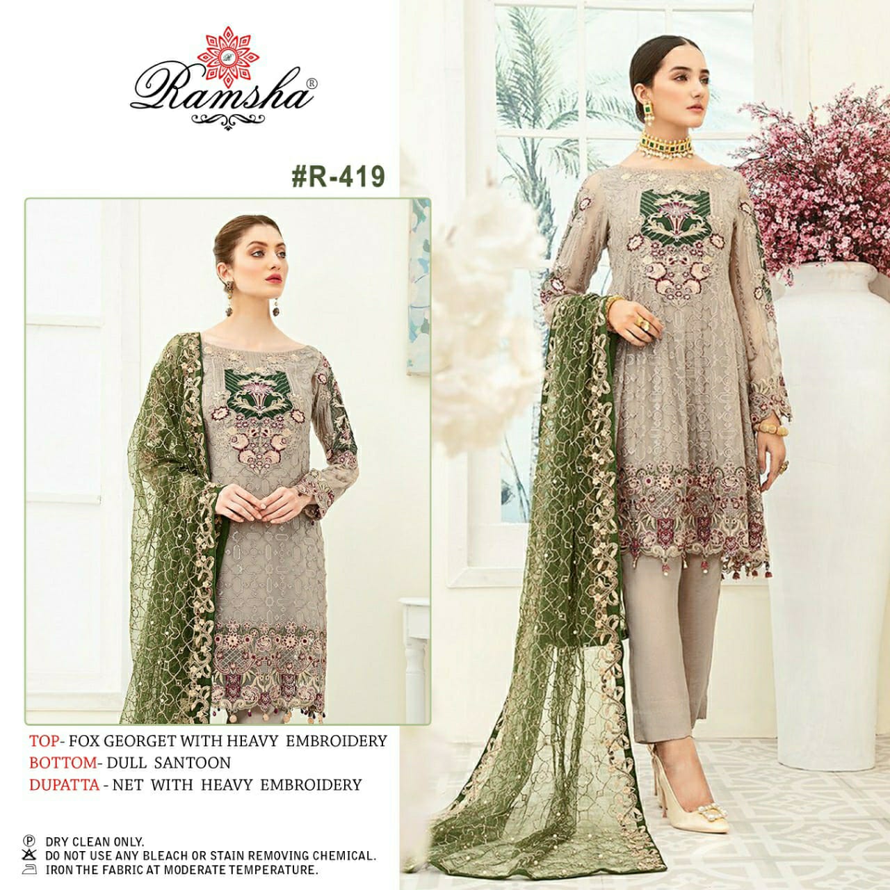 Ramsha ramsha r-419 Salwar Kameez Georgette Singles