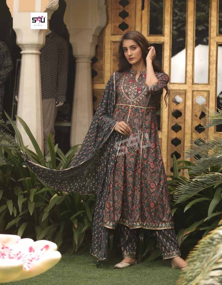 s4u d no 153 fancy catchy look top bottom with dupatta size set catalog