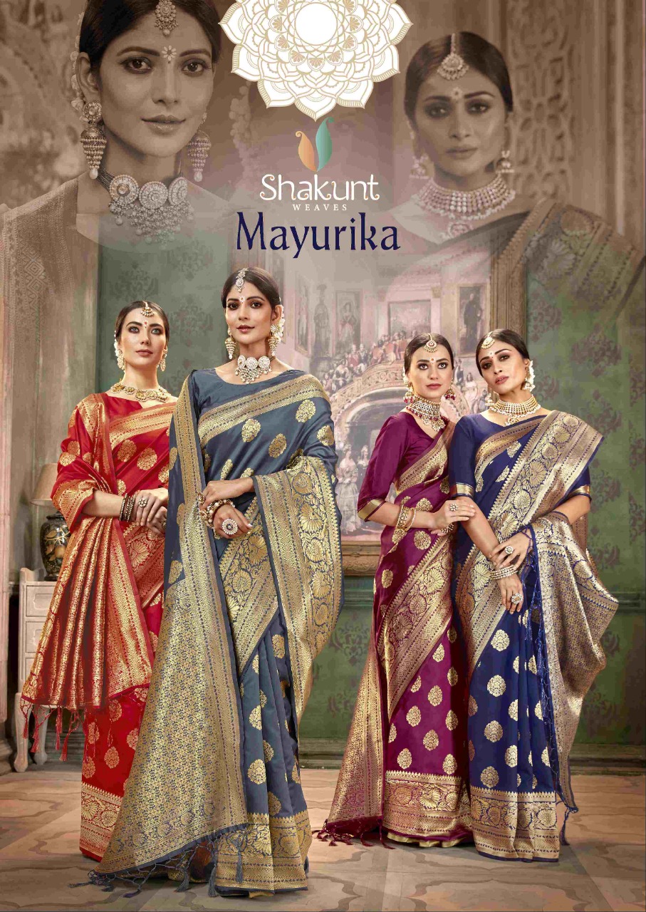 shakunt weaves Mayurika art silk innovative look saree catalog