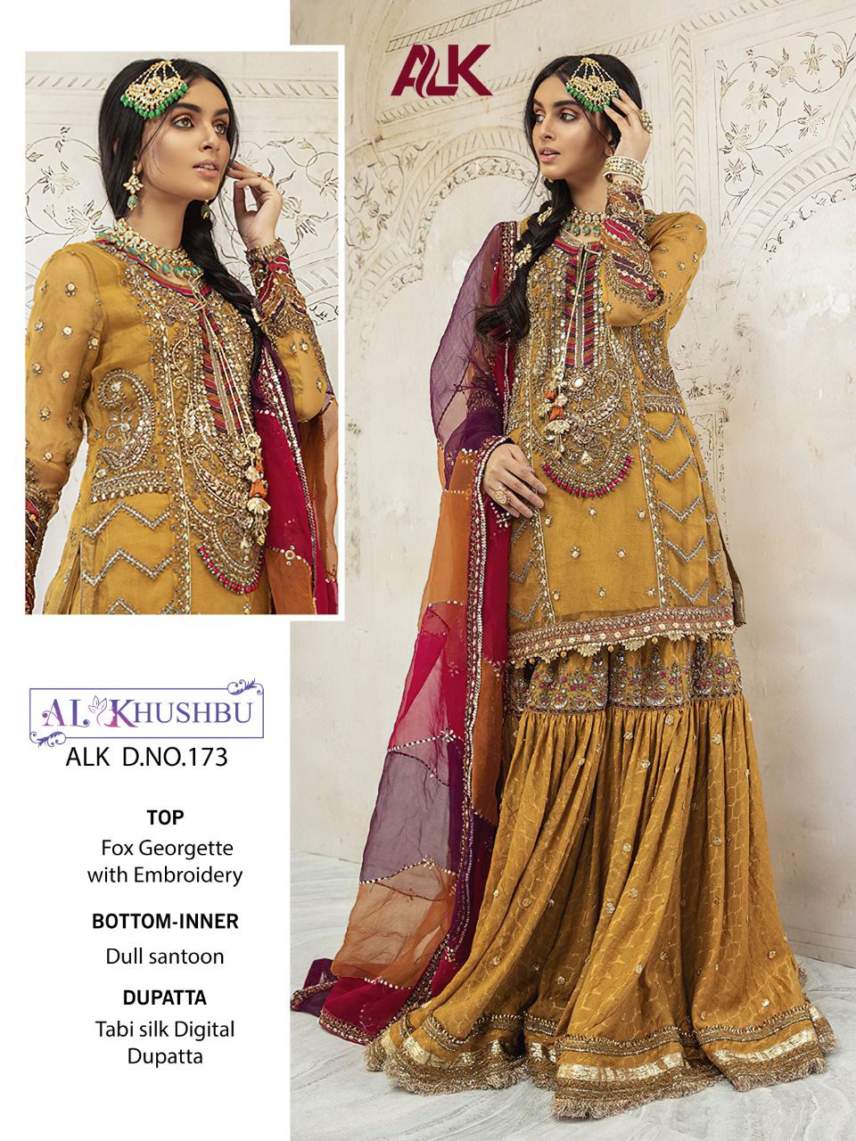 al khushbu 173 georgette catchy look salwar suit single