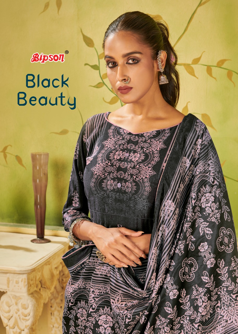 bipson black beauty pashmina exclusive print salwar suit catalog