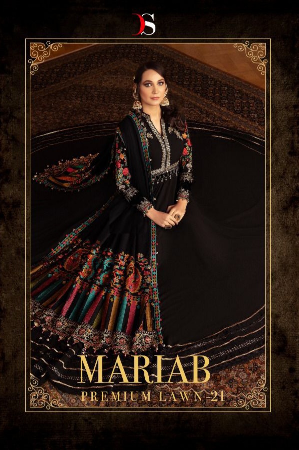 deepsy suit Mariab premium lawn 21 cotton catchy look salwar suit with cotton mal maldupatta catalog