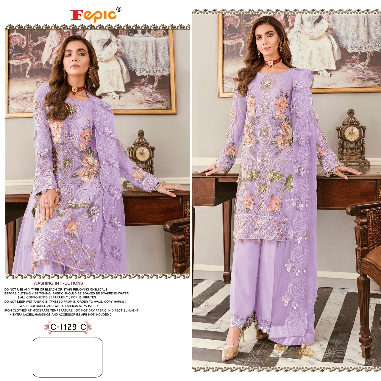 fepic rosemeen c 1129 colours net embroidary attrective look salwar suit catalog