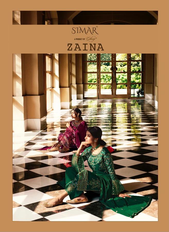 glossy zaina georgette  gorgeous look salwar suit catalog