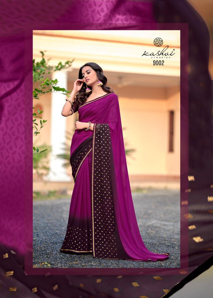 lt kashvi creation soundarya georgette astonishing print saree catalog